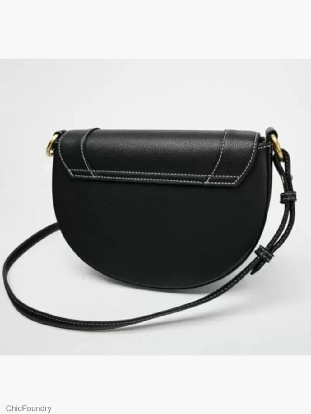 Slouchy PU Leather Crescent Hobo Bag Crossbody Shoulder Purse